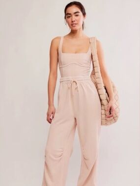FREE PEOPLE INBOUND ONESIE NWT (PINK)